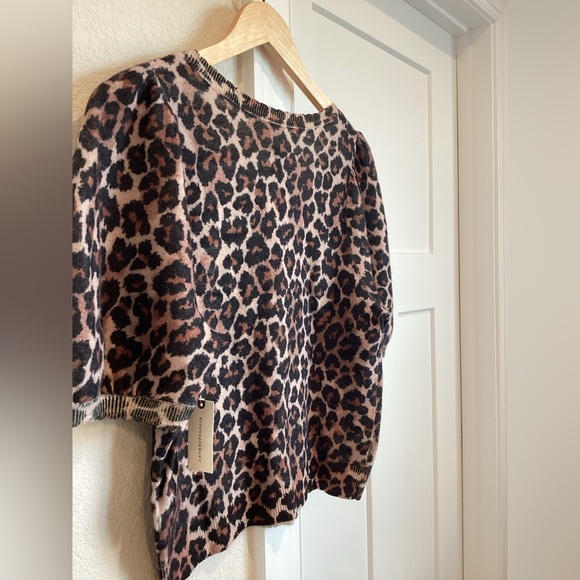 🐆Anthroplogie CASHMERE Puff-Sleeve Cardigan Sweater Maeve NEW Medium - Picture 9 of 15